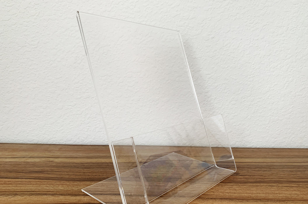 Clear Acrylic Literature Stand With Pocket | Clubcard Printing