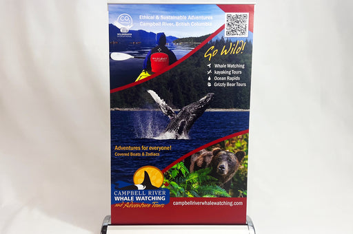 Campbell River Whale Watching Medium Table-Top Retractable Stand 