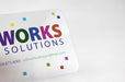 Close up of a full color on 20pt clear plastic stock for Willworks Design Solutions | Clubcard Printing USA