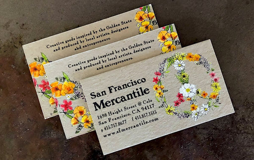 Custom business cards for San Francisco Mercantile on Concrete Grey Business Cards 20pt stock | Clubcard Printing USA