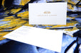 Business card for Aventus Living with gold foil and debossing | Side with contact information has text all left justified | Clubcard Printing USA