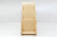 Slim birch plywood 3-tier display card stand.